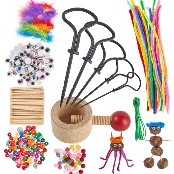 Chestnut Drill Set with Chestnut Holder, Chestnut Craft Set Children,