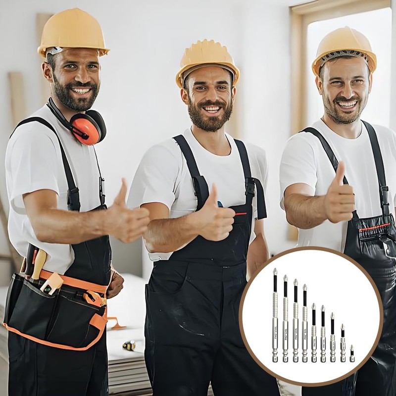 9 PCS High Magnetic Drill Bit Set, Electric Precision Anti