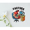 3Pcs - Posture Check Sticker - Funny Shrimp Sticker -