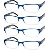 Eyekepper 4 Pack Classic Reading Glasses for Women and Men