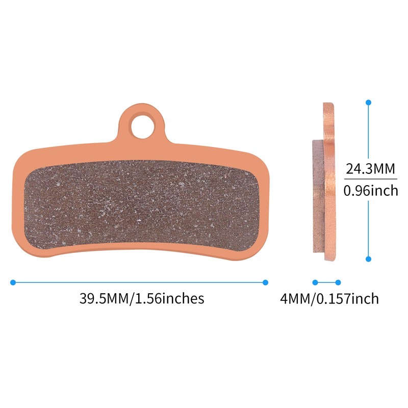 25 Pairs 4-Piston Sintered Metal Ebike Bike Brake Pads with