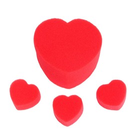 Hosfairy 10Pcs/Set Soft Red Sponge Heart for Valentine Day Wedding Supplies