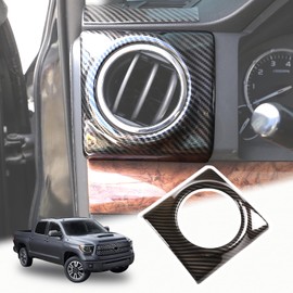 METYOUCAR for Toyota Tundra 2014-2021 Side Air Conditioning Vent Outlet Decoration Cover Trim ABS plastic (Carbon fiber pattern)