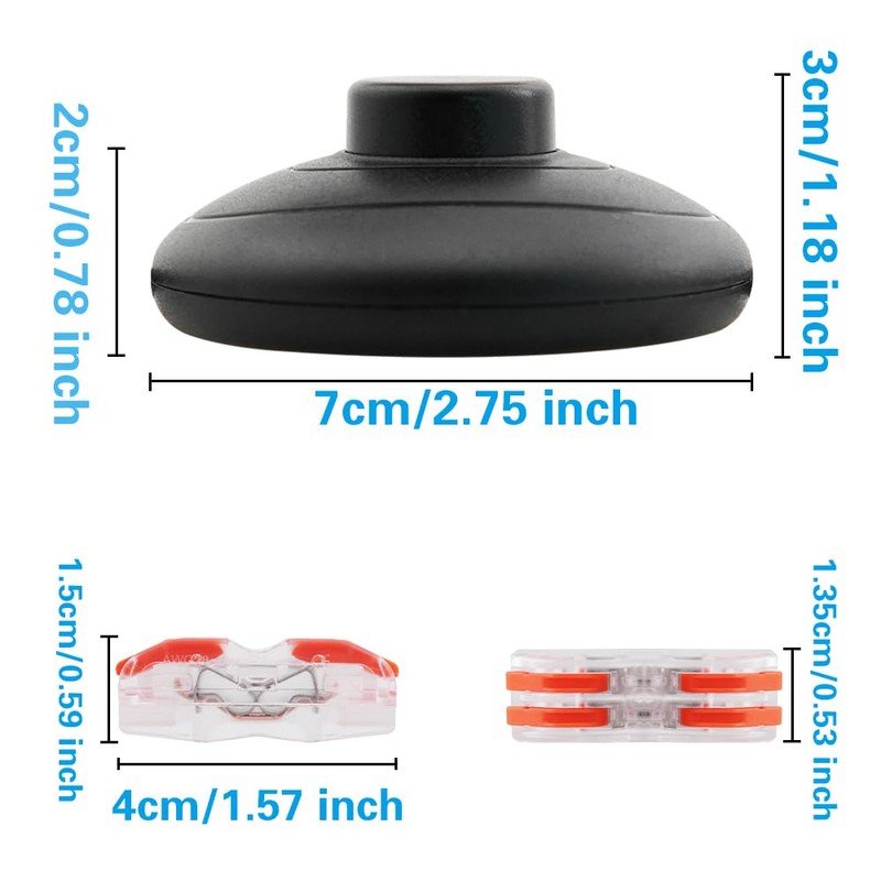 Asjeumt 6ft Foot Switch Lamp Cord Replacement, Black Floor Light