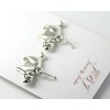 "Handmade" Pig Charm Earrings 925 sterling silver hooks pewter 1"