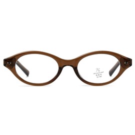 moomoobird Anti Blue Light Glasses Retro Eyewear Oval Glasses Frame for Women Men TR90 Small Glasses, Brown With Clear