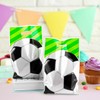 FUNCANDLE 30 Pcs Soccer Gift Bags with handles,Plastic Tote Bags,