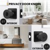 goldenwarm Matte Black Door Knobs Interior, Privacy Door Knob for