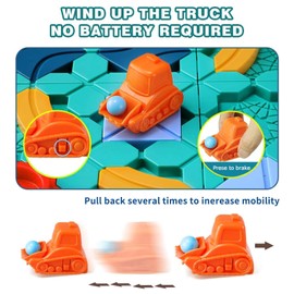 STEM Board Games Kids Toys, Logical Road Builder Brain Teaser Puzzle Racer Car Track Set, 118 Challenges & 4 Difficulty Levels Educational Game, 3 4 5 6-Year-Old Boys Girls Christmas Birthday Gifts