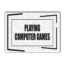Makoroni - Playing Computer Games Hobby - Jigsaw Puzzle 80 pcs, DesX52