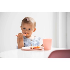 nip Green Eco Baby and Children's Cutlery from 9 Months, Dishwasher Safe Cutlery Set, Spoon & Fork, BPA-Free, Melamine-Free, Sustainable, Orange