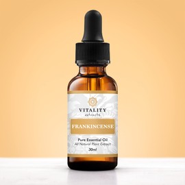 Vitality Extracts Frankincense Essential Oil - 30ml, Boswellia Serrata, Aromatherapy, Skin Care, Natural Calm, Stress Relief, Yoga, Comfort