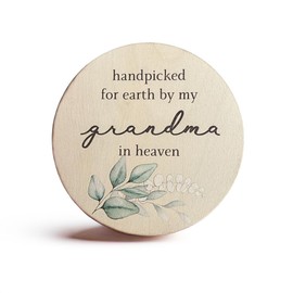 Prezzeluna Handpicked for Earth by My Grandma in Heaven Pregnancy Announcement Newborn Sign