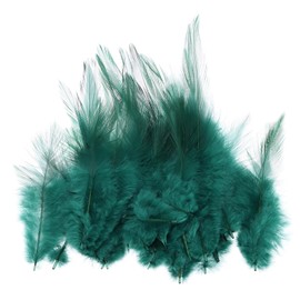 PATIKIL 100 Pcs 3-5" Rooster Feathers Bulk Natural Feather for Crafts Dark Green