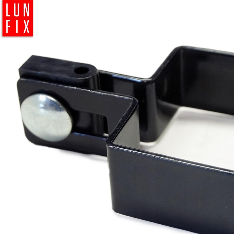 Square End Clamp 50 x 50 Graphite Fence Clamp Strut