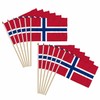 Norway 12x18in Stick Flag - 1 dozen pack