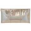 JNB Crushed Metallic Envelope Clutch, Gold