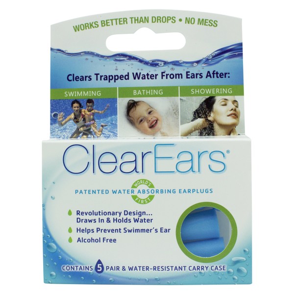 ClearEars Water Removing Earplugs 10 Count