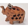Hand Carved Wooden Elephant Good Luck Key Chain