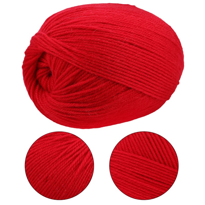 SEWACC Red Yarn for Hand Knitting and Crocheting Clothes Scarves