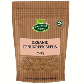 Organic Fenugreek Seeds 250g by Hatton Hill Organic | Versatile and Aromatic, Perfect for Curries, Spice Blends, and More