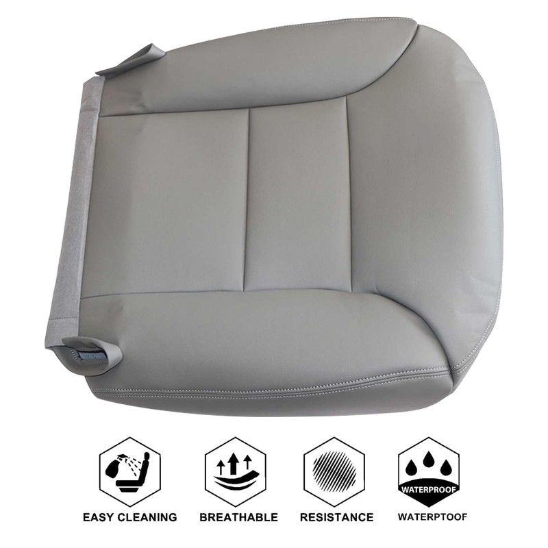 NLQR Front Driver Side Bottom Replacement Leather Seat Cover Compatible