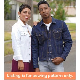 Simplicity SEWING PATTERN Sew Mens Womens Clothes Clothing - Denim Jacket Coat Pockets 8845