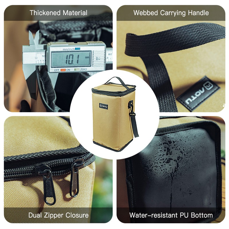 10L Camping Lantern Storage Bag Outdoor Camping Canister Gas Tank