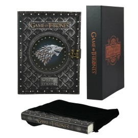 Game of Thrones Winter Is Coming Stark Direwolf Large Embossed Journal 7"x10"