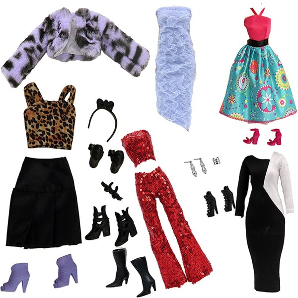 20Pcs Doll Clothes and Accessories, Lance Home 5 Sets Fashion
