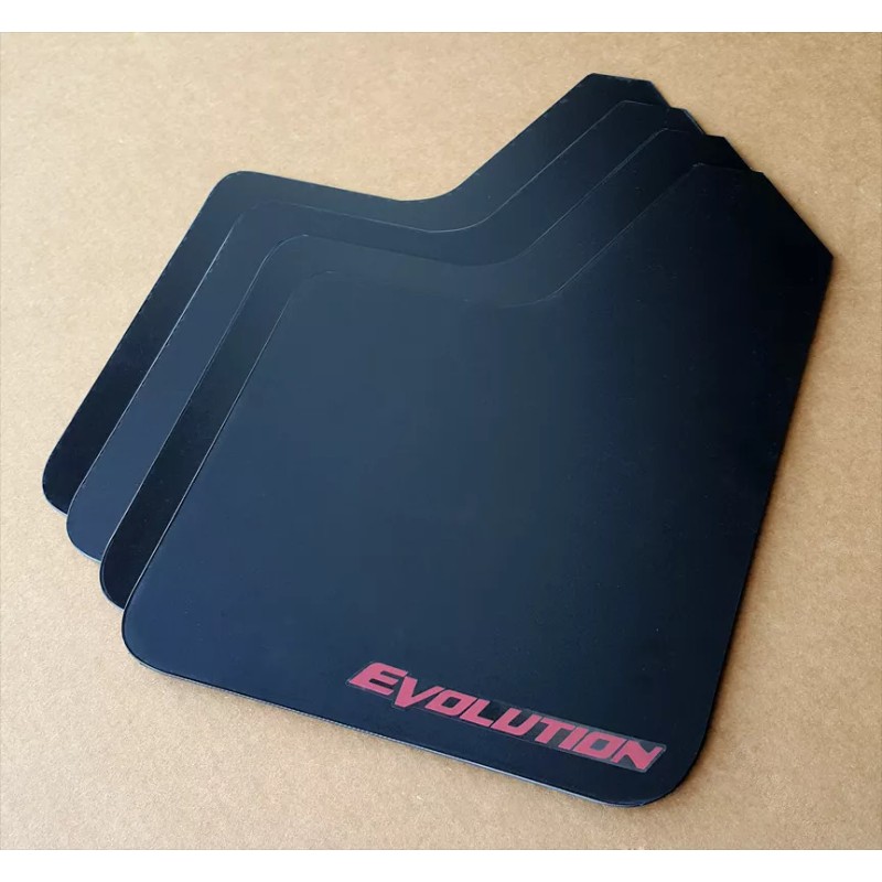 StreetRays 08-15 Mitsubishi EVO X Mud Flaps Set BLACK w/
