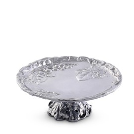 Arthur Court Metal Grape Footed Treat Stand - Elegant Serving Display for Macaroons, Chocolates, Cookies - Unique Design for Parties & Events 4 Inches Tall x 9 Inches Diameter