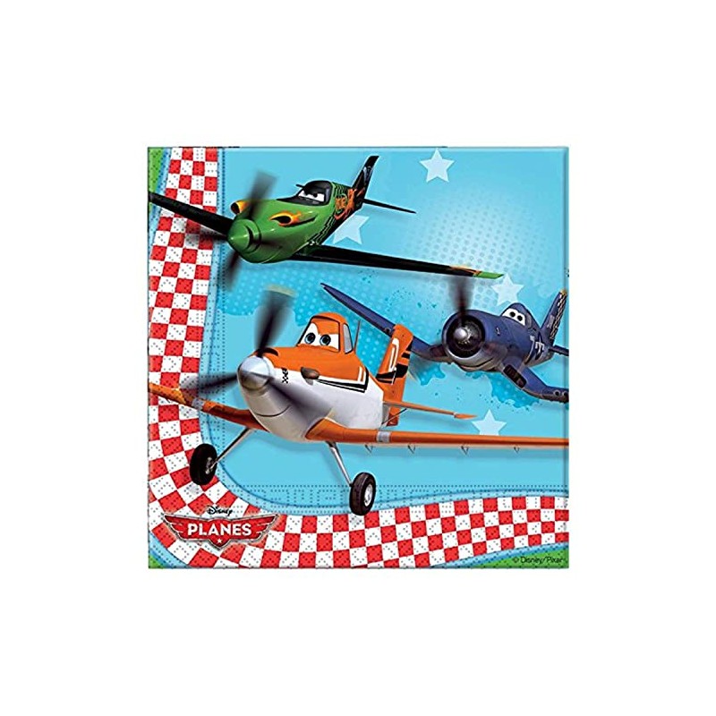 Générique 20 Papierservietten, Motiv Planes – Einheitsgröße, Ref. 380097