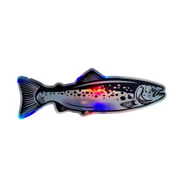 WickedGoodz Trout Holographic Vinyl Decal - Fly Fishing Bumper Sticker - Trout Angler Decal