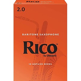 Rico by D'Addario Baritone Sax Reeds, Strength 2.0, 10-pack