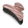 95mm Across/Large Shiny Pastel Pink Herringbone Pattern Acrylic Hair Claw/Hair