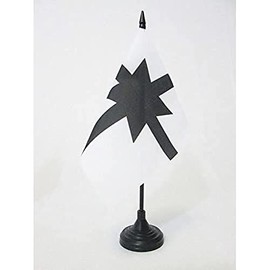 AZ FLAG SCIENTOLOGY TABLE FLAG 5'' x 5'' - CHURCH OF SCIENTOLOGY DESK FLAG 15 x 15 cm - Black plastic stick and base