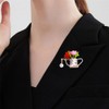tanxuan Tulip Flower Brooch Vase Lapel Pin for Women Pearl