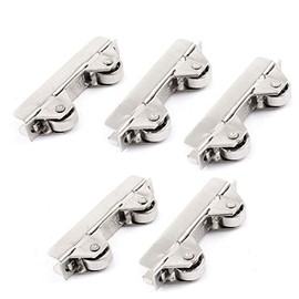 Sourcingmap 5 Pcs Silver Tone Wheel Sliding Wardrobe Glass Window Door Roller