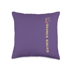 15 Year Old Quince Squad Quinceanera Latin Style Throw Pillow