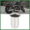 Motoforti 60mm Universal Motorcycle Can Muffler Baffle Pipe Silver Tone
