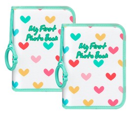 Niselity Baby Photo Book Holds 42 4x6 Photos, My First Photo Book for Baby or Toddlers, Love" Baby Photo Album Soft Cloth Family Book, Cute Book Gift for Babies Shower Newborns Family Photos (2xGreen)