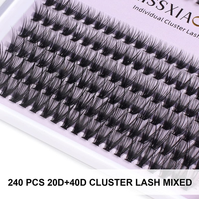 Cluster Eyelashes Extensions 40D 0.07 D Curl DIY Individual Eyelash
