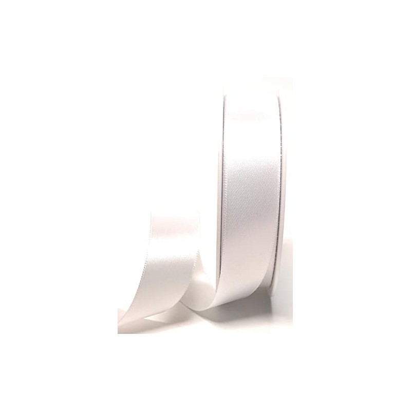 s.dekoda Satin Ribbon 25 m x 25 mm White Decorative