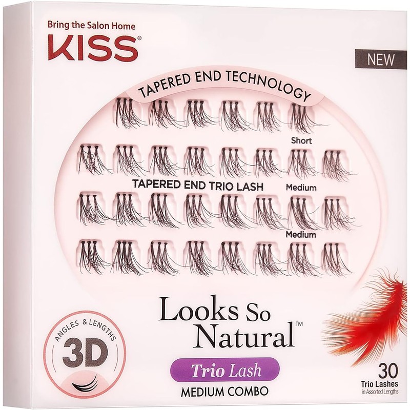 Kiss Products Ever Ez Trio Lashes Medium, 0.03 Pound