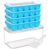 DOQAUS Ice Cube Tray with Lid and Bin - 4