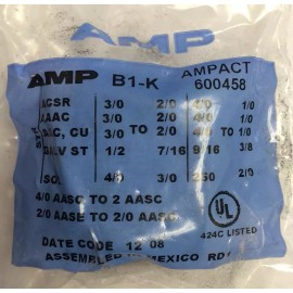 Tyco AMP B1-K AMPACT 600458 Aluminum TAP Connector 3/0-2/0 4/0-1/0
