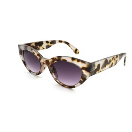 ColorViper Vintage Women CatEye Round Reading Sun Readers None Bifocus (A1 Shiny Cream Tortoise, 2.50)