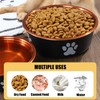 Pack of 2 Stainless Steel Dog Bowls 22 cm Deep