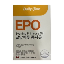 Daily One Evening Primrose Oil Gamma Linolenic Acid 60 tablets 1 box 1 month / 데일리원 달맞이꽃 종자유 감마리놀렌산 60정 1박스 1개월